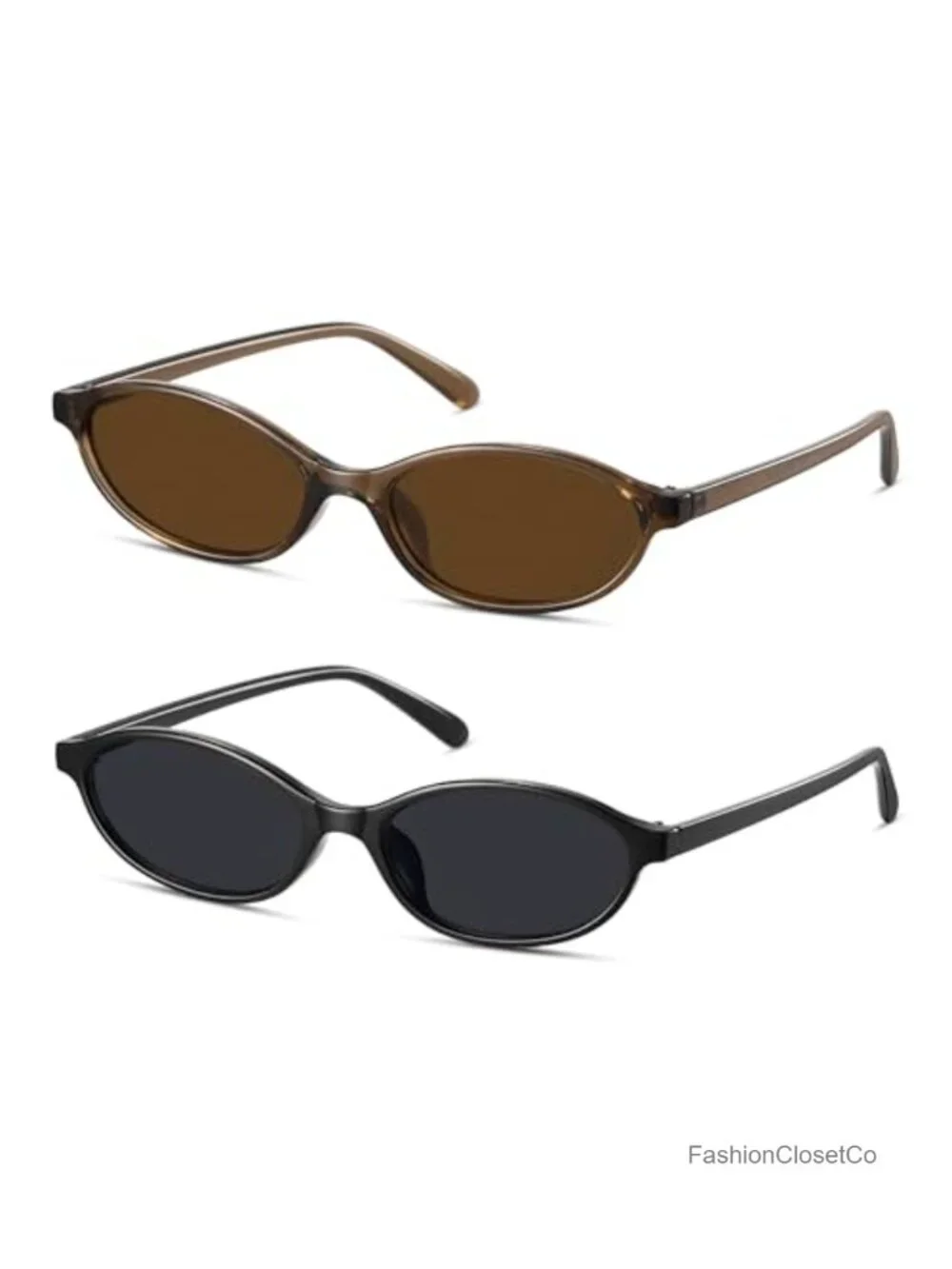 Retro Oval Cat Eye Sunglasses UV400 Polycarbonate Small